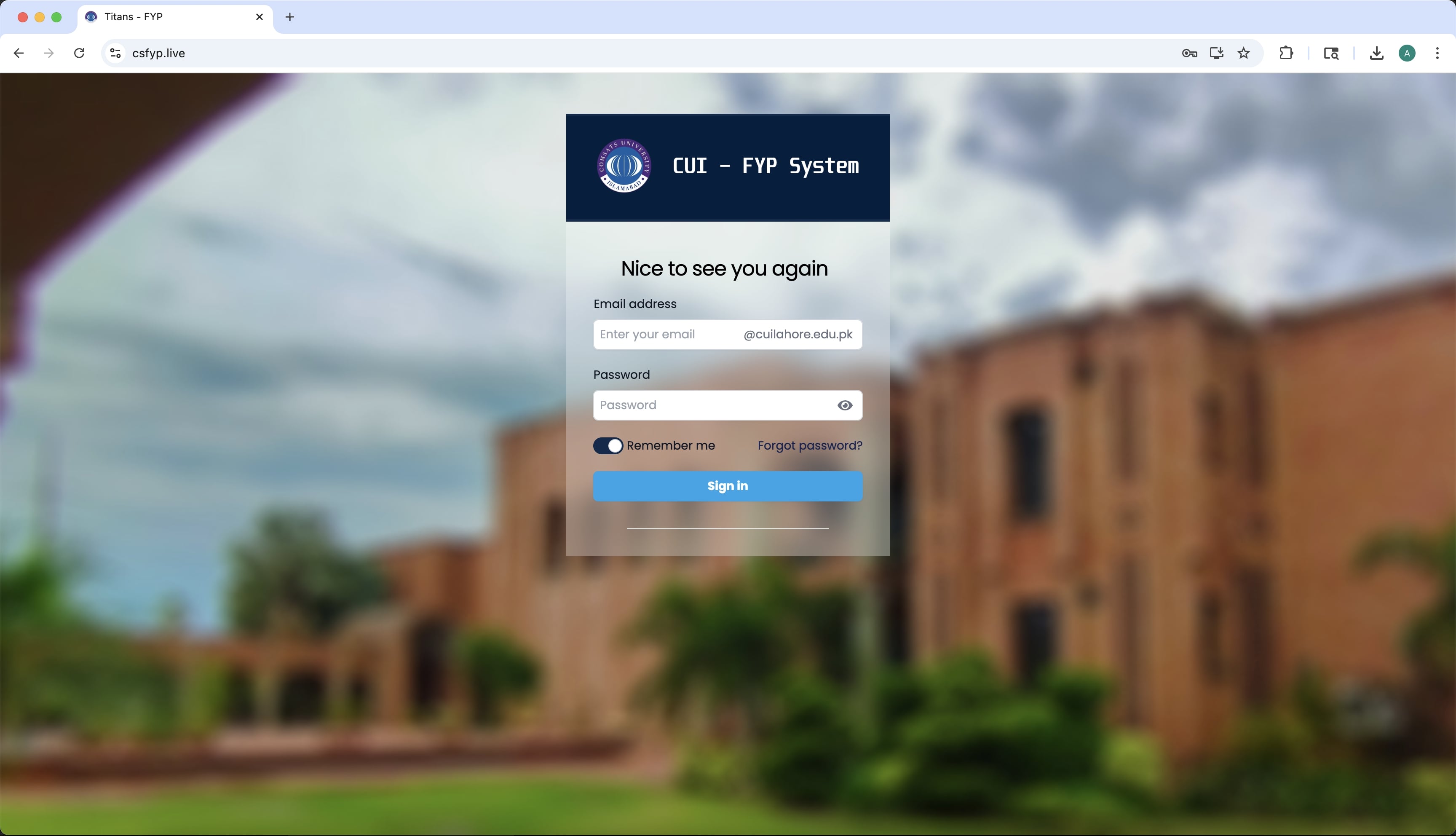 Final Year Project Automation Tool preview